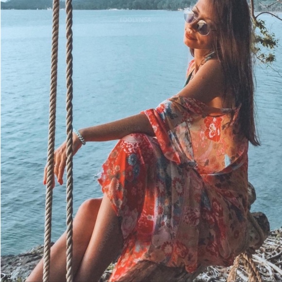 Breathlessly Bohemian Kimono In Wild Pink Blooms - Picture 2 of 6